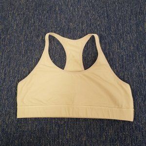 Pact Organic Cotton Beige Racerback Seamless Sports Bra